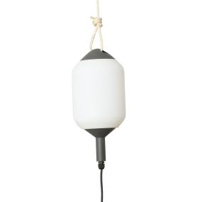 Faro Saigon - tragbare Lampe mit Stecker - Ø 17 x 22 cm - IP65 - matt weiß