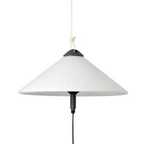 Faro Saigon - tragbare Lampe mit Stecker - Ø 55 x 20 cm - IP65 - matt weiß