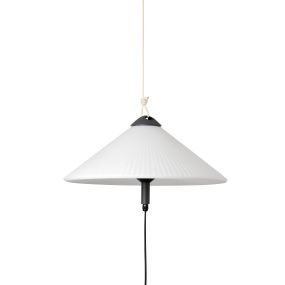 Faro Saigon - tragbare Lampe mit Stecker - Ø 55 x 20 cm - IP65 - matt weiß