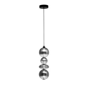 Nova Luce Bally - Hängelampe - Ø 20 x 197 cm - 36W dimmbar LED inkl. - matt schwarz und rauchgrau