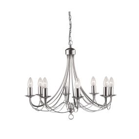 Searchlight Maibaum - Kronleuchter - Ø 60 x 100 cm - satiniert silber