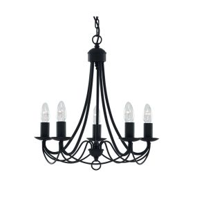 Searchlight Maibaum - Kronleuchter - Ø 46 x 100 cm - schwarz