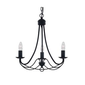Searchlight Maibaum - Kronleuchter - Ø 46 x 100 cm - schwarz