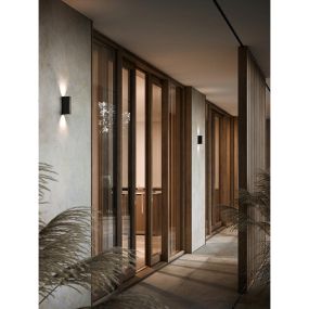 Nordlux Calvi - Außenwandleuchte - 4 x 7,1 x 15 cm - 6,3W LED inkl. - IP54 - schwarz