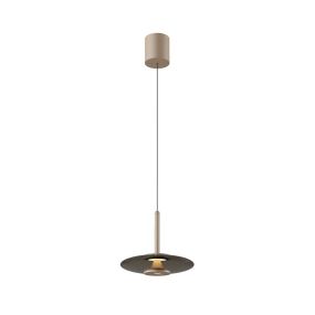 Artdelight Madison – pendelleuchte – Ø 22 x 200 cm – 11W dimmbares LED inklusive – IP20 – champagner und kaffee