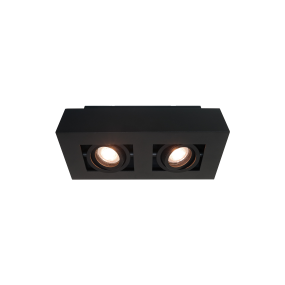Artdelight Bosco - Aufbaustrahler 2L - 25 x 14 x 8,6 cm - schwarz