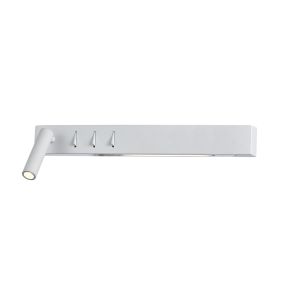 VK Lighting Bar - Wandleuchte mit Leselicht links - 40 x 17 x 5 cm - 3W + 2x6W LED inkl. - weiß