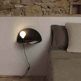 Faro Nit Left - Wandleuchte mit Schalter - 40 x 20 x 20 cm - mattschwarz