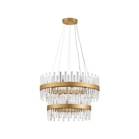 Nova Luce Crown - Hängelampe - Ø 75 x 180 cm - Gold satiniert