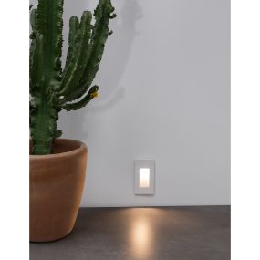 Nova Luce Cove - Außenwandleuchte - 7,7 x 3,8 x 14 cm - 1,5W LED inkl. - IP54 - weiß mattiert