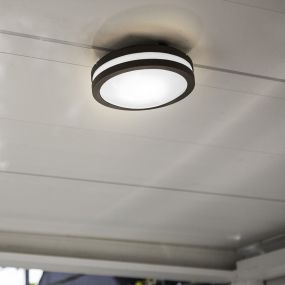 Lutec Titan - Wand-/Deckenleuchte - 26 x 9 x 26 cm - IP54 - dunkelgrau