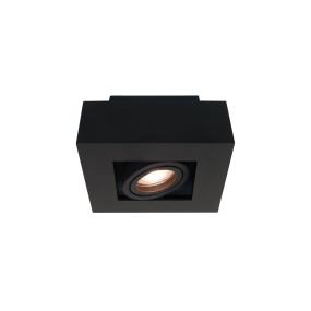 Artdelight Bosco - Aufbaustrahler 1L - 14 x 14 x 8,6 cm - schwarz