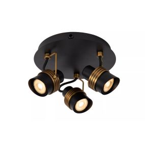 Lucide Tundran - Aufbaustrahler 3L - Ø 21 x 14,5 cm - schwarz