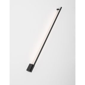 Nova Luce Gropius - Wandleuchte - 90 x 7 x 3,5 cm - 15W LED inkl. - Sand schwarz