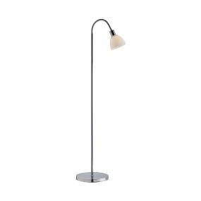 Nordlux Ray 12 - Stehleuchte - 155 cm - Chrom und Opalweiß