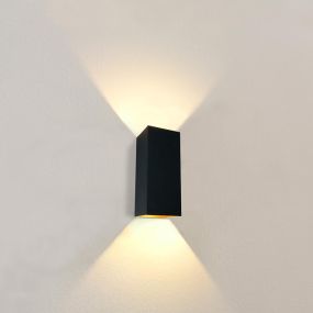Artdelight Dante XL - Wandleuchte - 9 x 10 x 24 cm - schwarz und gold