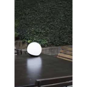 Faro Voila - tragbare Lampen - 20 x 20 x 19 cm - 2W RGB LED inkl. - IP44 - dunkelgrau und opal