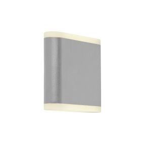 Searchlight Amble - Außenwandleuchte - 11,5 x 11 cm - 8W LED inkl - IP44 - grau