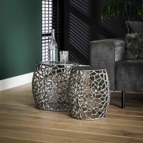 Vico Maze - Beistelltisch - 45 x 45 x 42 cm - grau