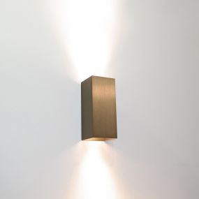 Artdelight Dante - Wandleuchte - 6,7 x 6,7 x 15,4 cm - Hellbronze