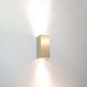 Artdelight Dante - Wandleuchte - 6,7 x 6,7 x 15,4 cm - matt gold