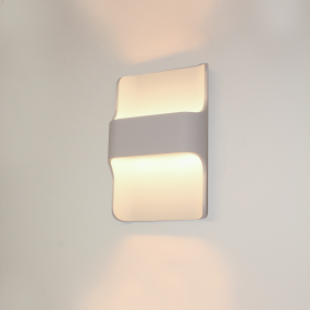 Artdelight Dallas - Außenwandleuchte - 16 x 7,8 x 24 cm - 2 x 8W dimmbare LED inkl - IP65 - weiß