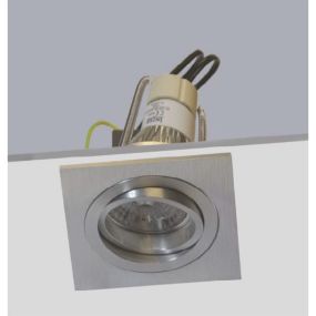 Artdelight Squin - Einbaustrahler - 88 x 88 mm, 83 x 90 mm Einbaumaß - Stahl matt