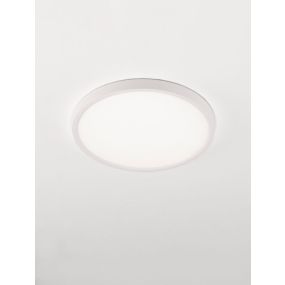 Nova Luce Dixie CCT - deckenleuchte - Ø 30 x 2,5 cm - 24W LED inkl. - sand weiß