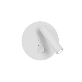 Nova Luce Penor - Wandleuchte mit Schalter - Ø 14 x 5,7 cm - 9W LED inkl. - sandweiß