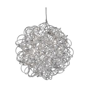 Searchlight Scribble - Pendelleuchte - Ø 41 x 138 cm - 6 x 14W Halogen inkl - silber