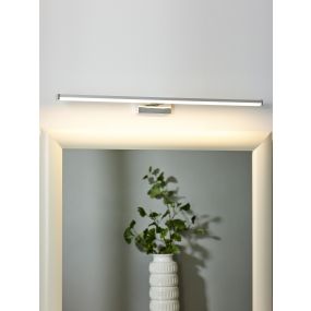 Lucide Onno - Spiegelbeleuchtung Bad - 60 x 12,1 x 4,2 cm - 12W LED inkl. - IP44 - Chrom matt