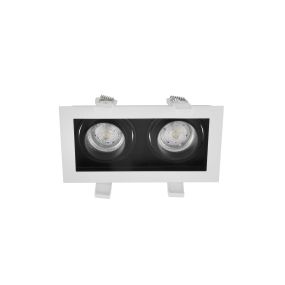 Nova Luce Cedi - Einbaustrahler - 183 x 100 mm, 180 x 95 mm Einbaumaß - weiß und sandschwarz
