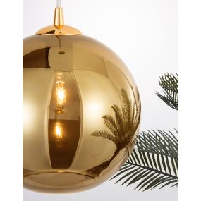 Nova Luce Nazio - Hängeleuchte - Ø 35 x 120 cm - Gold und Chrom