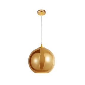 Nova Luce Nazio - Hängeleuchte - Ø 25 x 120 cm - Gold und Chrom