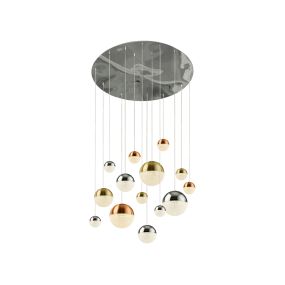 Searchlight Planets - Pendelleuchte - Ø 70 x 300 cm - 14 x 7W dimmbare LED inkl. - mehrfarbig