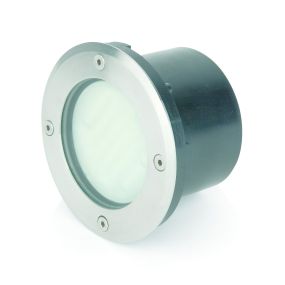 Faro Lio - runder Bodenspot für den Außenbereich - Ø 120 mm, Ø 90 mm Einbaumaß - inkl. 6W LED - IP67 - Edelstahl mattiert