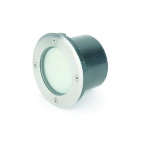 Faro Lio - runder Bodenspot für den Außenbereich - Ø 120 mm, Ø 90 mm Einbaumaß - inkl. 6W LED - IP67 - Edelstahl mattiert