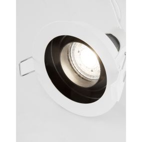 Nova Luce Cedi - Einbaustrahler - Ø 100 mm, Ø 95 mm Einbaugröße - weiß und sandschwarz