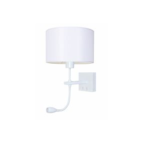 Artdelight Quad - Wandleuchte mit Doppelschalter - 18 x 11 x 11 cm - 3W LED inkl. - weiß