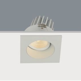 Artdelight Venice 2808 - Einbaustrahler - 80 x 80 mm, Ø 68 mm Einbaumaß - 8W dimmbare LED inkl. - IP44 - weiß