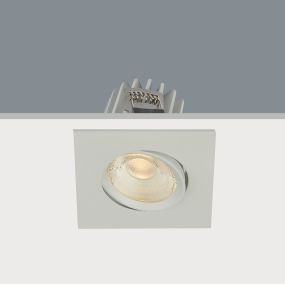 Artdelight Venice 2608 - Einbaustrahler - 80 x 80 mm, Ø 68 mm Einbaumaß - 8W dimmbare LED inkl. - IP44 - weiß