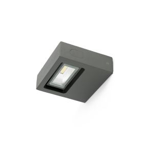 Faro Taima - Wandleuchte - 12 x 11,1 x 3,7 cm - 6W LED inkl. - IP54 - dunkelgrau