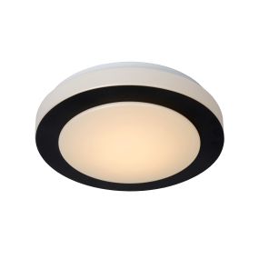 Lucide Dimy - Badezimmer-Deckenleuchte - Ø 28,6 x 8 cm - 12W dimmbare LED inkl - IP21 - schwarz und opal