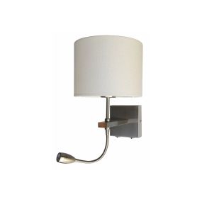 Artdelight Quad - Wandleuchte mit Doppelschalter - 18 x 11 x 11 cm - 3W LED inkl. - Stahl matt