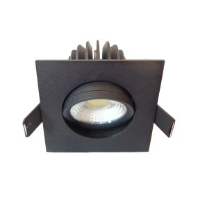 Artdelight Venice 2608 - Einbaustrahler - 80 x 80 mm, Ø 68 mm Einbaumaß - 8W dimmbare LED inkl. - IP44 - schwarz