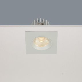 Artdelight Venice 2508 - Einbaustrahler - 80 x 80 mm, Ø 68 mm Einbaumaß - 8W dimmbare LED inkl. - IP44 - weiß