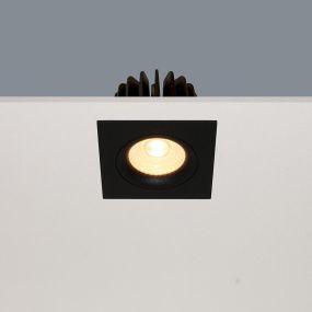 Artdelight Venice 2508 - Einbaustrahler - 80 x 80 mm, Ø 68 mm Einbaumaß - 8W dimmbare LED inkl. - IP44 - schwarz