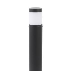 Faro Plim - Gartenleuchte - Ø 9 x 65 cm - 10W LED inkl - IP65 - dunkelgrau mit Milchglas