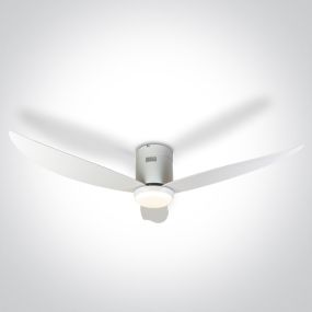 ONE Light White Body - Deckenventilator mit Licht und Fernbedienung - Ø 132 x 27 cm - 22W LED inkl. - weiß