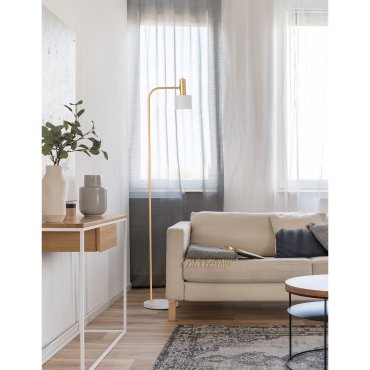 Nova Luce Paz - Stehleuchte - 165 cm - Gold und Weiß